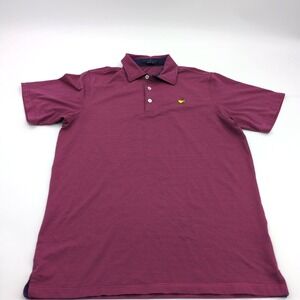 Clubhouse Collection Masters Shirt Mens M Red Blue Striped Golf Polo Italy
